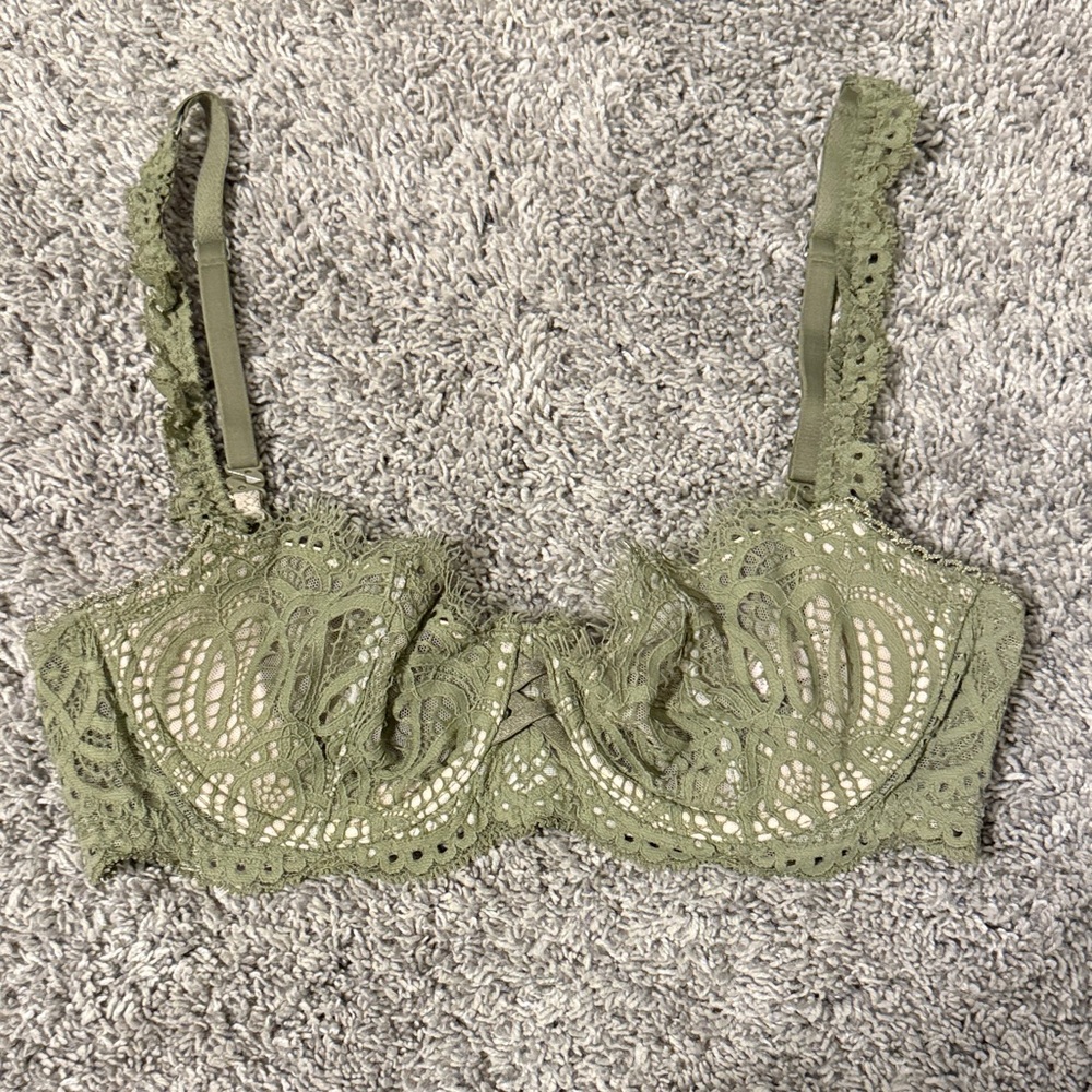Victoria's Secret Lace Bralette in Sage